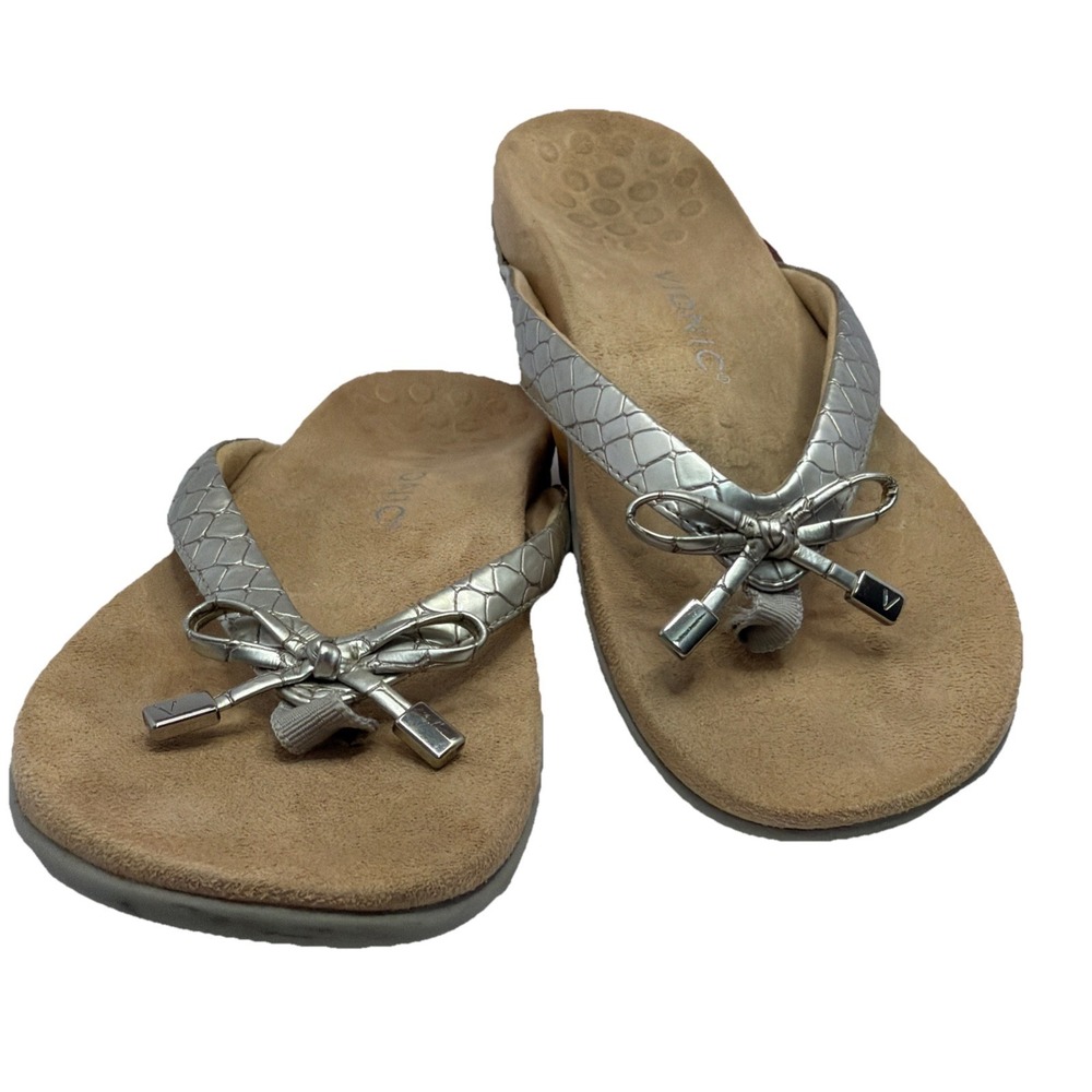 Vionic Womens Rest Bella Size 9 Thong Sandals Brown Comfort Suede 44bella